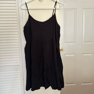 simple black cotton skirt